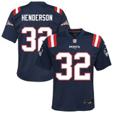 TreVeyon Henderson New England Patriots Youth Team Game Jersey - Navy | Nike for sale