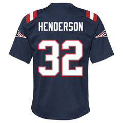 TreVeyon Henderson New England Patriots Youth Team Game Jersey - Navy | Nike for sale