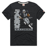 Bo Jackson Las Vegas Raiders Homage Unisex Retired Player Classic Caricature T-Shirt - Charcoal on sale