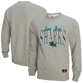 San Jose Sharks Mitchell & Ness Women's Hockey Night Sweatshirt Heather Gray