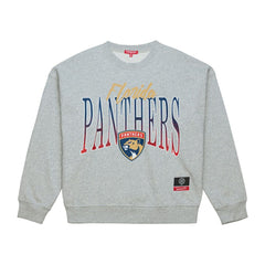 Florida Panthers Mitchell & Ness Women's Hockey Night Sweatshirt Heather Gray