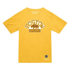 Boston Bruins Mitchell & Ness Heritage T-Shirt Gold