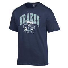 Seattle Kraken Champion Helmet T-Shirt Navy