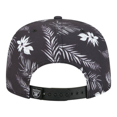 Las Vegas Raiders New Era Palm Print A-Frame 9FIFTY Snapback Hat - Black cheap
