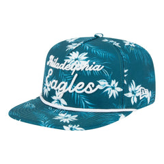 Philadelphia Eagles New Era Palm Print A-Frame 9FIFTY Snapback Hat - Midnight Green for sale