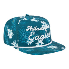 Philadelphia Eagles New Era Palm Print A-Frame 9FIFTY Snapback Hat - Midnight Green for sale