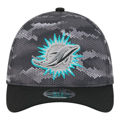 Miami Dolphins New Era Camo A-Frame 39THIRTY Flex Hat - Black discount