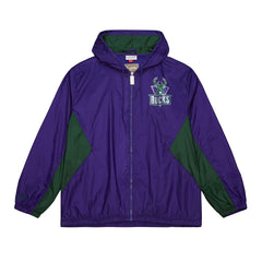 Milwaukee Bucks Playmaker Full-Zip Hooded Windbreaker Jacket - Purple | Mitchell & Ness discount