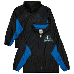 Minnesota Timberwolves Playmaker Full-Zip Hooded Windbreaker Jacket - Black | Mitchell & Ness cheap