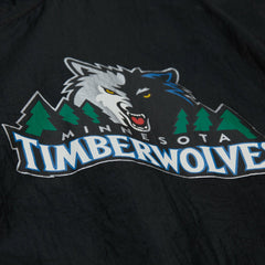 Minnesota Timberwolves Playmaker Full-Zip Hooded Windbreaker Jacket - Black | Mitchell & Ness cheap