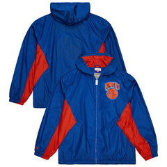 New York Knicks Playmaker Full-Zip Hooded Windbreaker Jacket - Blue | Mitchell & Ness cheap