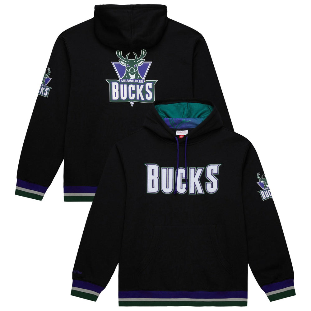Milwaukee Bucks Unisex Vintage Heavyweight Hoodie - Black | Mitchell & Ness cheap