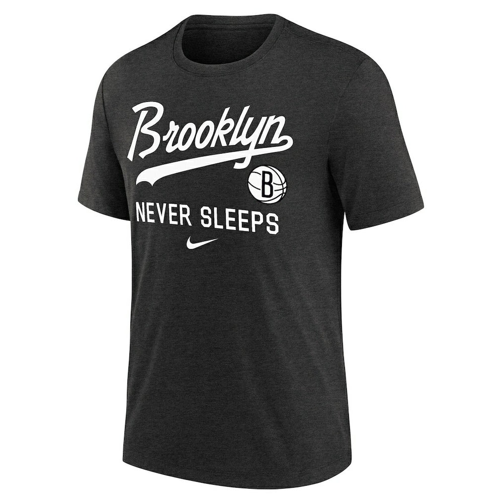 Brooklyn Nets Tri-Blend T-Shirt - Black | Nike cheap