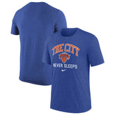 New York Knicks Tri-Blend T-Shirt - Heather Royal | Nike sale