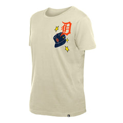 Detroit Tigers Women's Stars & Cap T-Shirt - Cream | New Era