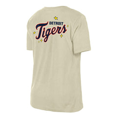 Detroit Tigers Women's Stars & Cap T-Shirt - Cream | New Era