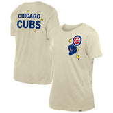 Chicago Cubs Women's Stars & Cap T-Shirt - Cream | New Era