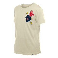 Boston Red Sox Women's Stars & Cap T-Shirt - Cream | New Era