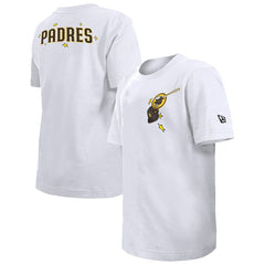 San Diego Padres Youth Stars & Cap T-Shirt - White | New Era