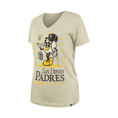 San Diego Padres Women's Little Miss 2 V-Neck T-Shirt - Sand | New Era