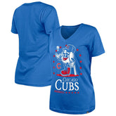 Chicago Cubs Women's Little Miss 2 V-Neck T-Shirt - Royal | New Era