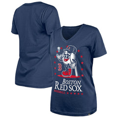 Boston Red Sox Women's Little Miss 2 V-Neck T-Shirt - Navy | New Era