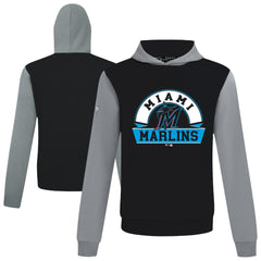 Miami Marlins Levelwear Throwback Ultimate Banner Arch Hoodie - Black