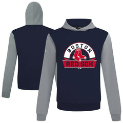 Boston Red Sox Levelwear Throwback Ultimate Banner Arch Hoodie - Navy