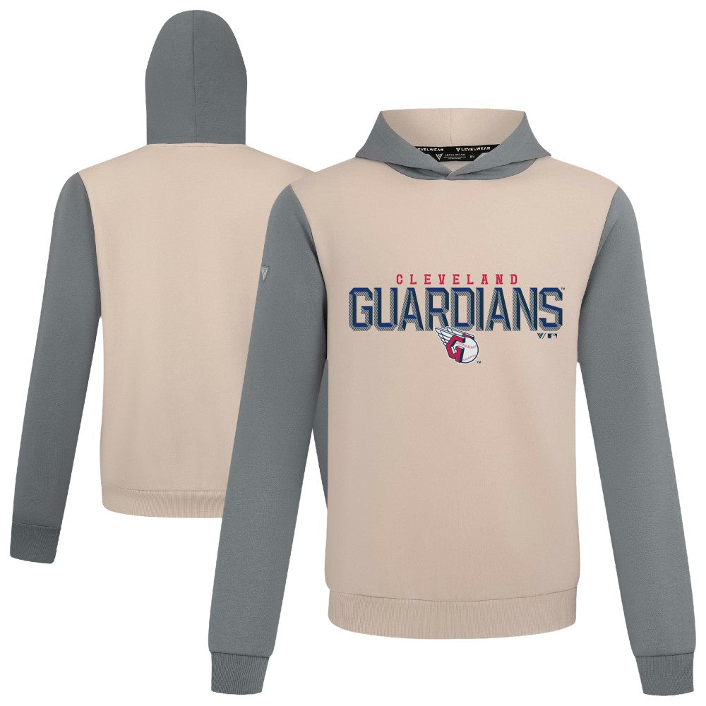 Cleveland Guardians Levelwear Throwback Carve Ultimate Hoodie - Sand