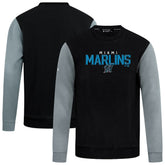 Miami Marlins Levelwear Throwback Ultimate Carve Sweatshirt - Black