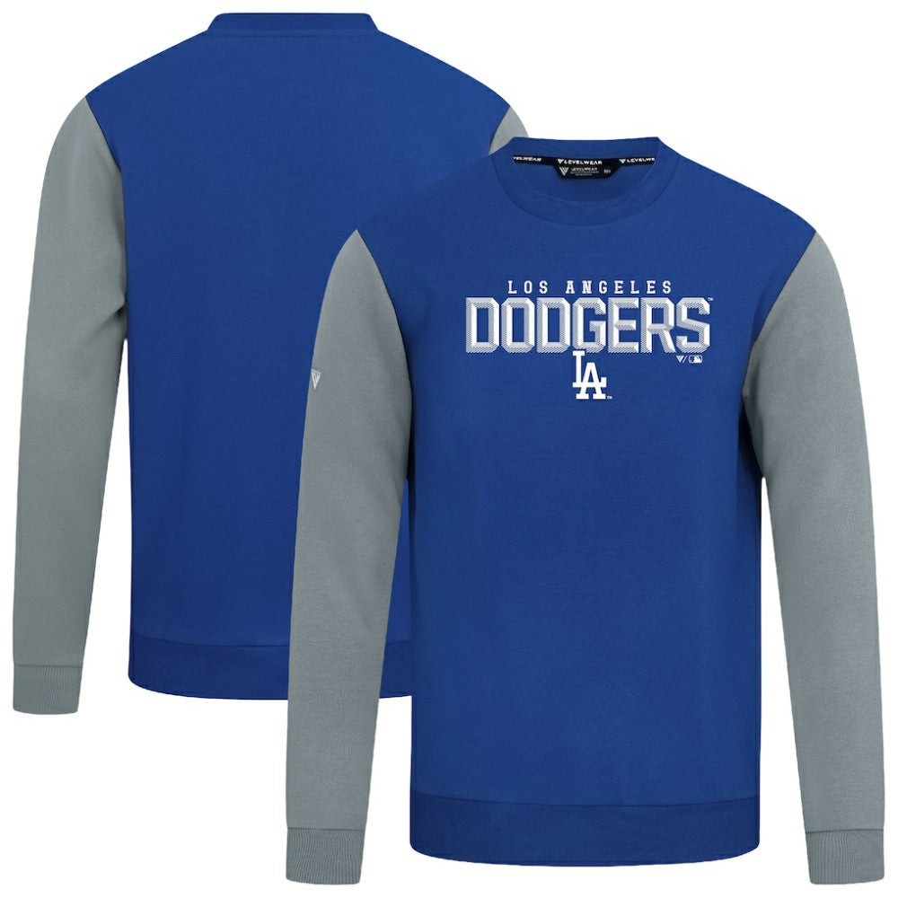 Los Angeles Dodgers Levelwear Throwback Ultimate Carve Sweatshirt - Royal