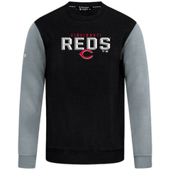 Cincinnati Reds Levelwear Throwback Ultimate Carve Sweatshirt - Black