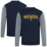 Milwaukee Brewers Levelwear Throwback Ultimate Carve Sweatshirt - Navy