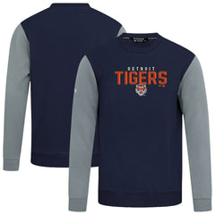 Detroit Tigers Levelwear Throwback Ultimate Carve Sweatshirt - Navy
