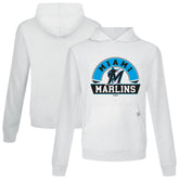 Miami Marlins Levelwear Relay Banner Arch Pullover Hoodie - White