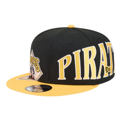 Pittsburgh Pirates Stretched Two-Tone 9FIFTY Adjustable Hat - Black/Gold | New Era