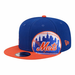 New York Mets Stretched Two-Tone 9FIFTY Adjustable Hat - Royal/Orange | New Era