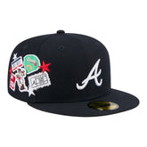 Atlanta Braves City Patch 59FIFTY Fitted Hat - Navy | New Era