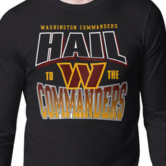 Washington Commanders Starter Comic Style Slogan Long Sleeve T-Shirt - Black sale