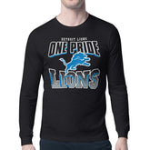 Detroit Lions Starter Comic Style Slogan Long Sleeve T-Shirt - Black sale