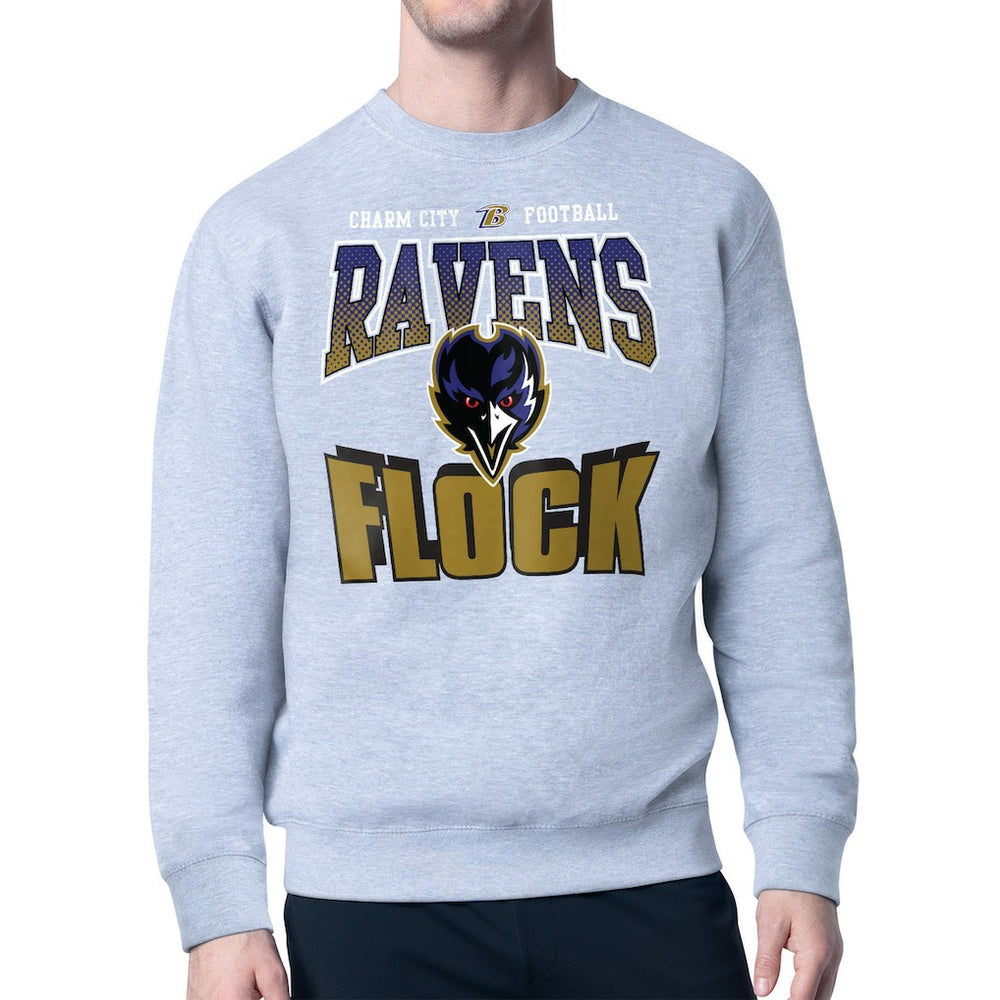 Baltimore Ravens Starter Comic Style Sweatshirt - Gray discount