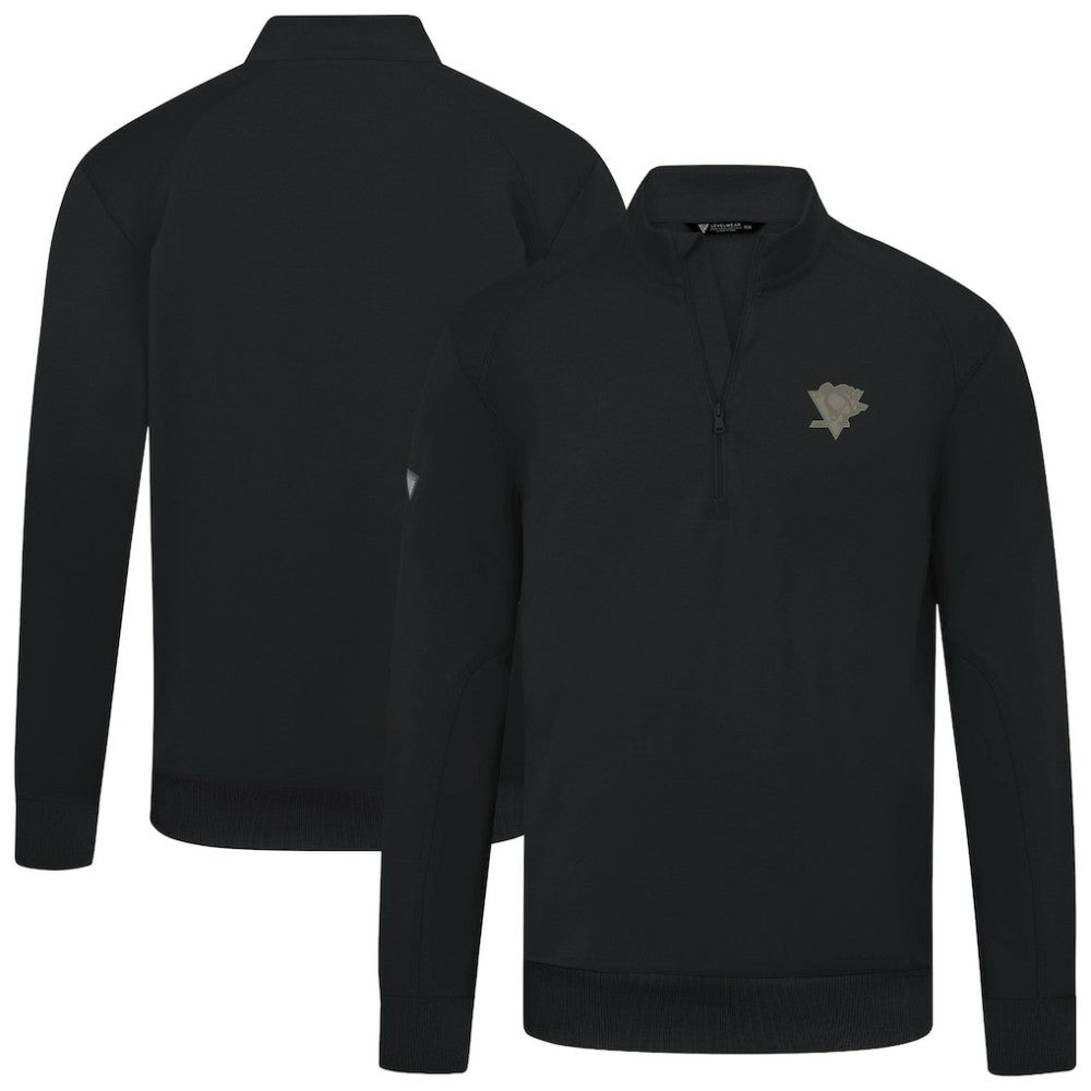 Pittsburgh Penguins Levelwear Copper Upright Quarter-Zip Pullover Black