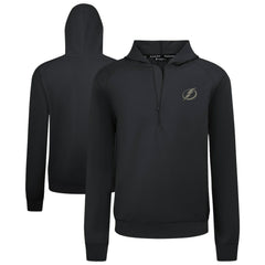 Tampa Bay Lightning Levelwear Technic Quarter-Zip Pullover Hoodie Black