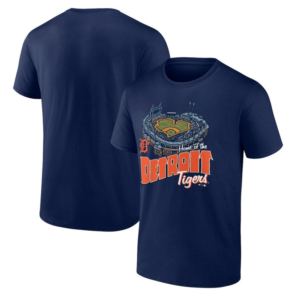 Detroit Tigers Navy Home Stadium T-Shirt