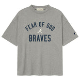 Atlanta Braves Fear of God x MLB 90's Fit T-Shirt - Heather Gray