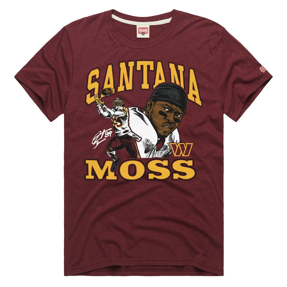 Santana Moss Washington Commanders Homage Unisex Retired Player Classic Caricature T-Shirt - Burgundy discount