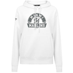 Miami Marlins Levelwear Women's Adorn Banner Arch Hoodie - White