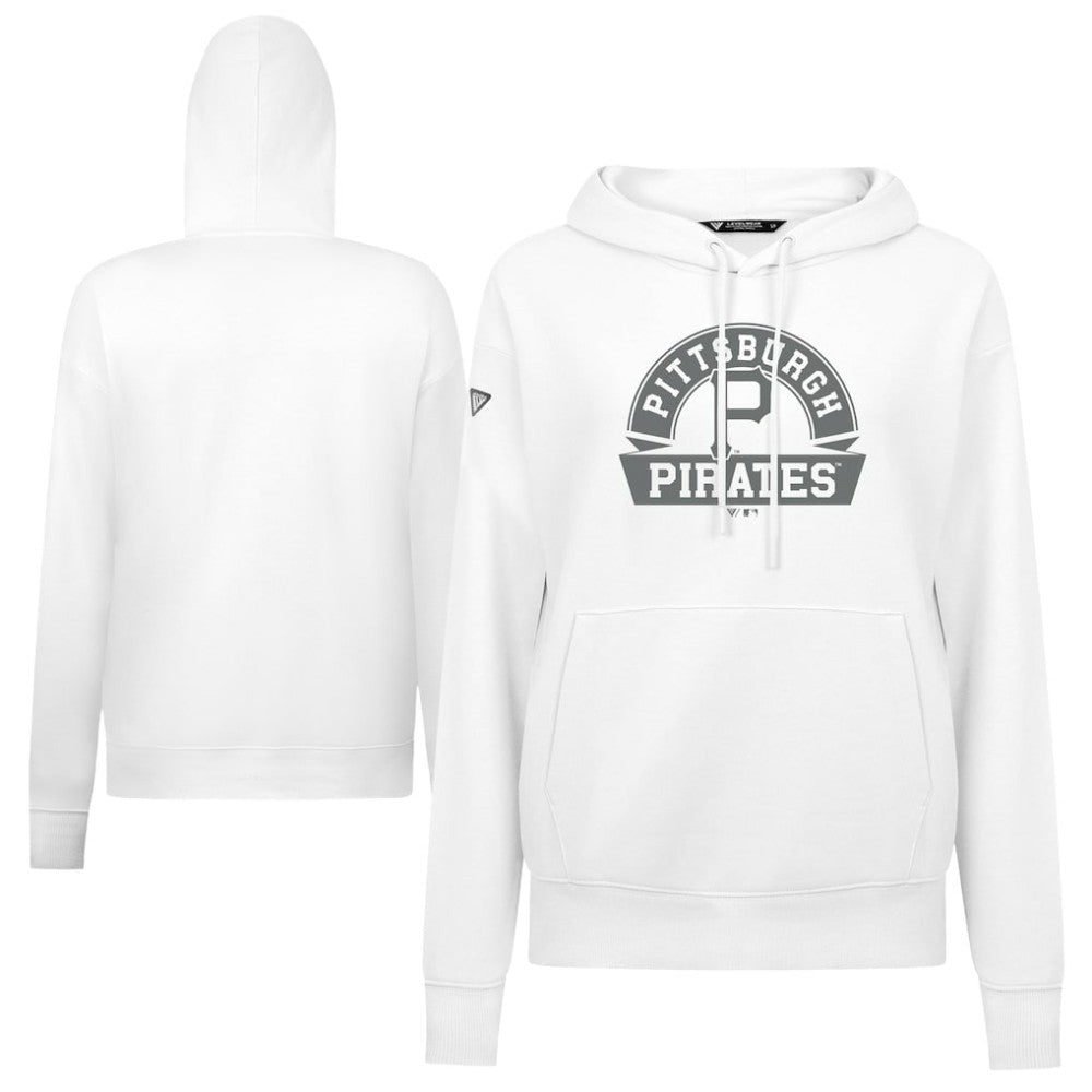 Pittsburgh Pirates Levelwear Women's Adorn Banner Arch Hoodie - White