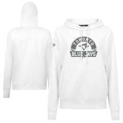 Toronto Blue Jays Levelwear Women's Adorn Banner Arch Hoodie - White