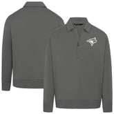 Toronto Blue Jays Levelwear Women's Canmore Chenille Logo Quarter-Zip Top - Stone
